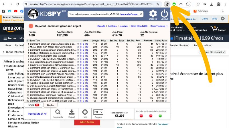 KDSPY : l’outil secret pour dominer Amazon KDP