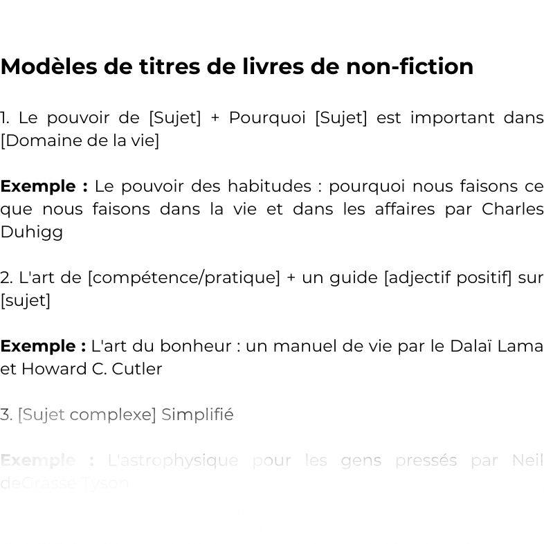 comment trouver un titre de livre