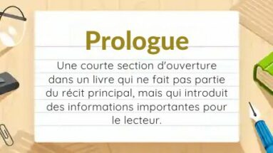 écrire un prologue