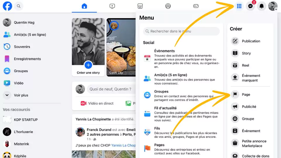 créer une page auteur sur Facebook